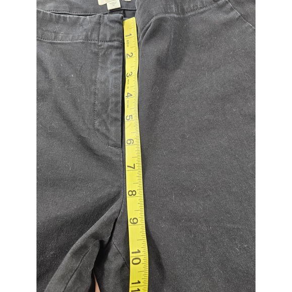 J jill size 12 stretch black career causal pull on zip front pants ankle ^ - Picture 8 of 8